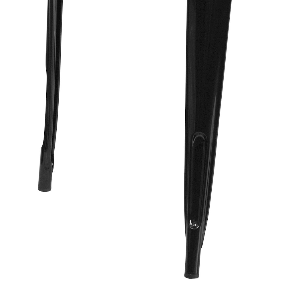 Commercial Grade 31.5" x 63" Rectangular Black Metal Indoor-Outdoor Table. Picture 8