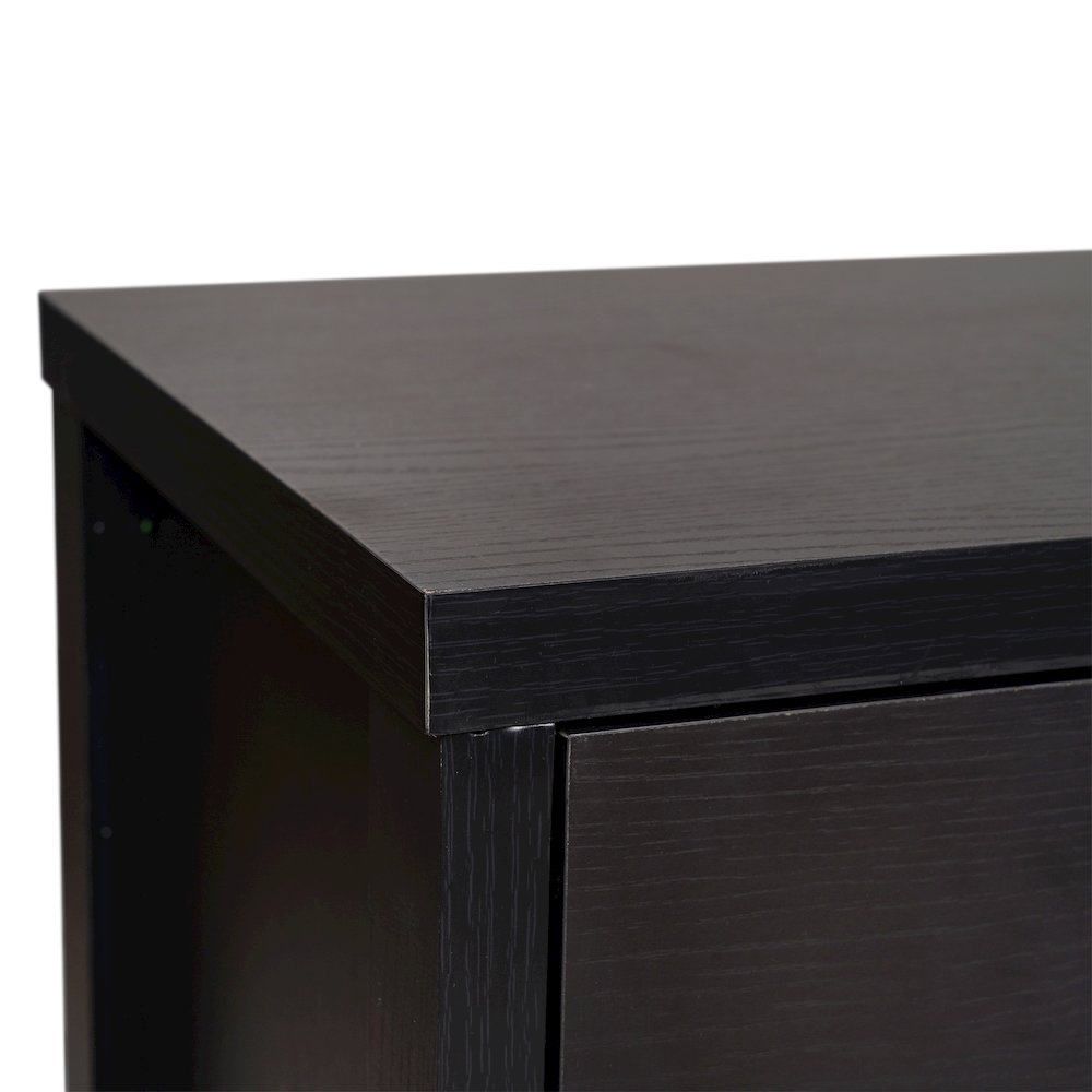 Black 59in Modern Kitchen and Dining Room Buffet Sideboard Storage Cabinet. Picture 12