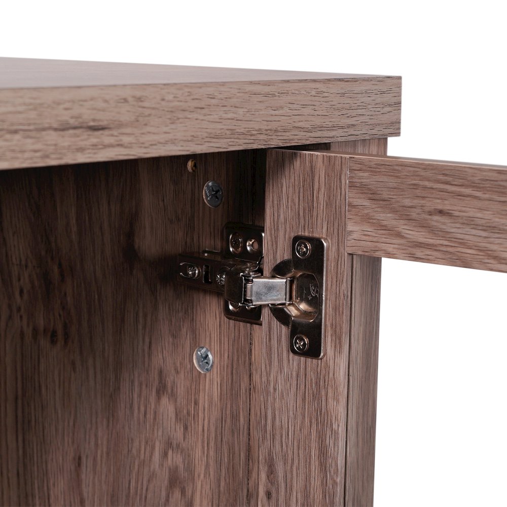 Brown 59in Modern Kitchen and Dining Room Buffet Sideboard Storage Cabinet. Picture 8