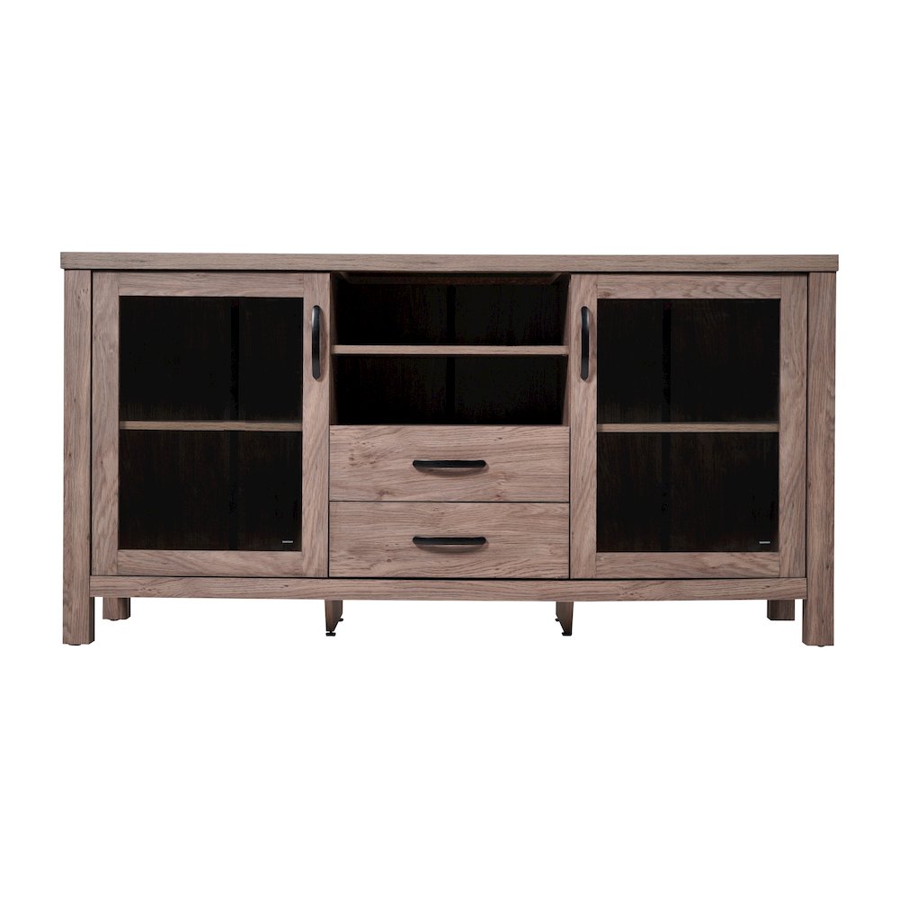 Brown 59in Modern Kitchen and Dining Room Buffet Sideboard Storage Cabinet. Picture 10