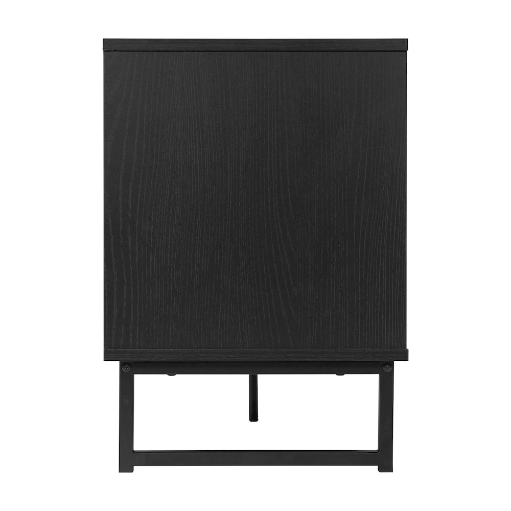 Malaki Mid-Century Modern 65 Inch TV Stand, TV Stand for up to 70" TV's, Black. Picture 7