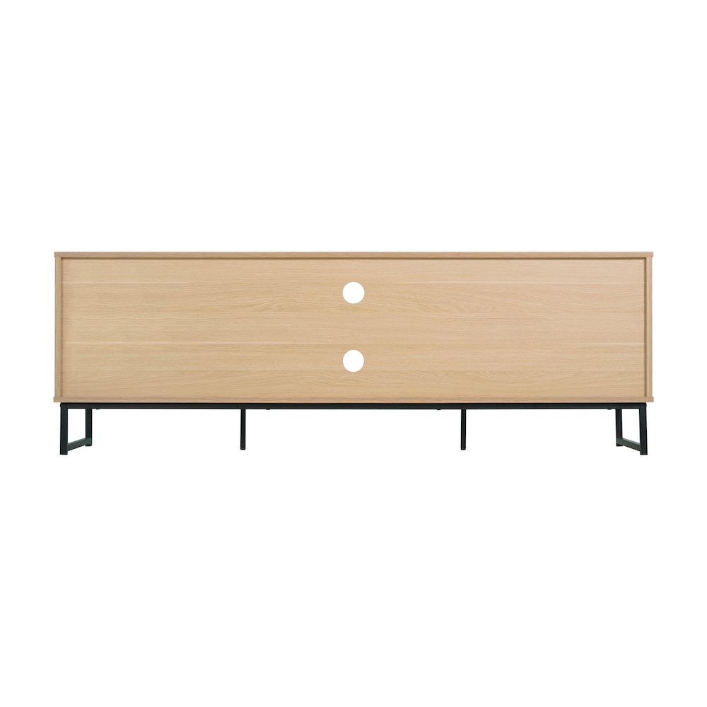Malaki Mid-Century Modern 65 Inch TV Stand, TV Stand for up to 70" TV's,Natural. Picture 5