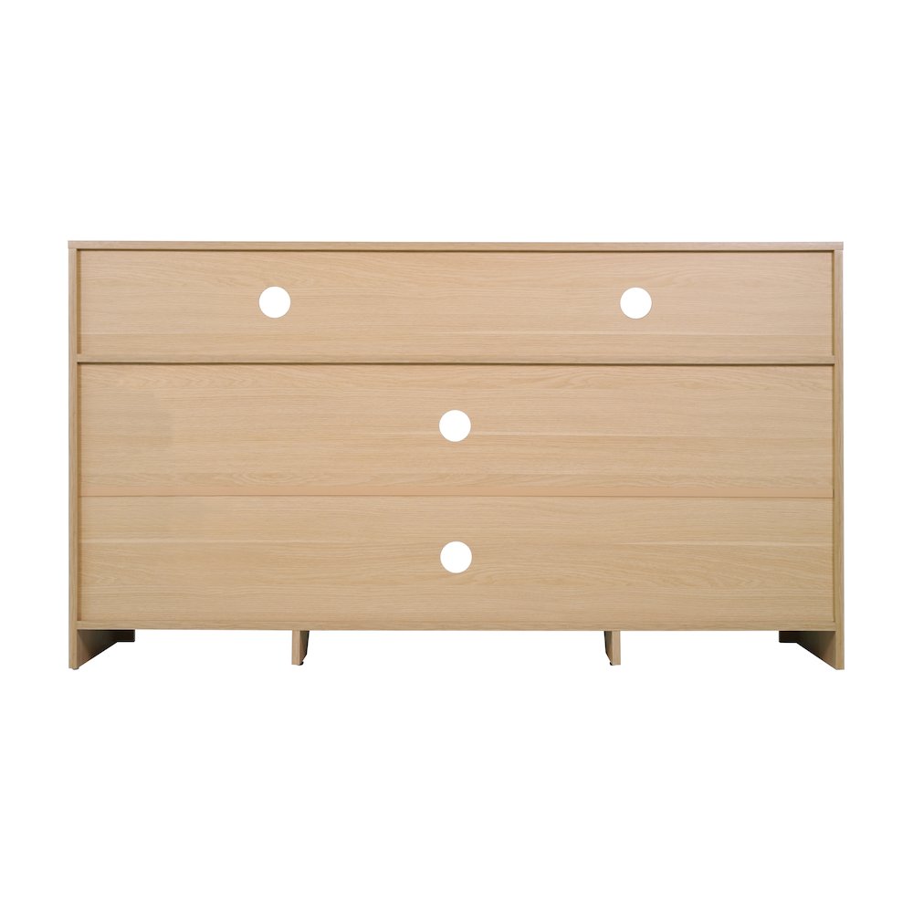Modern 58 Inch Buffet Sideboard, TV Stand for up to 65" TV's, Natural/Rattan. Picture 5