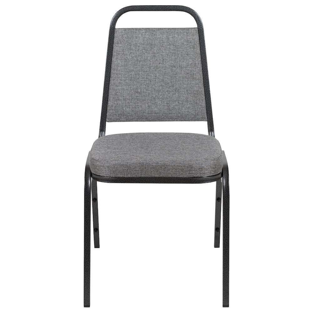 Back Stacking Banquet Chair with 2.5" Thick Seat in Gray Fabric. Picture 10