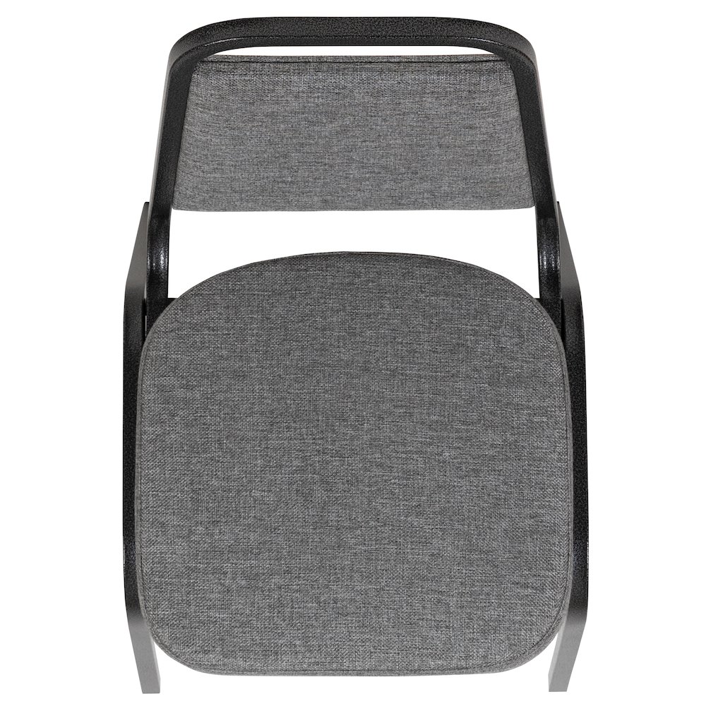 Back Stacking Banquet Chair with 2.5" Thick Seat in Gray Fabric. Picture 11