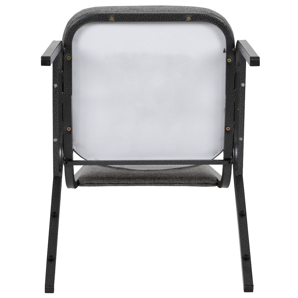 Back Stacking Banquet Chair with 2.5" Thick Seat in Gray Fabric. Picture 12