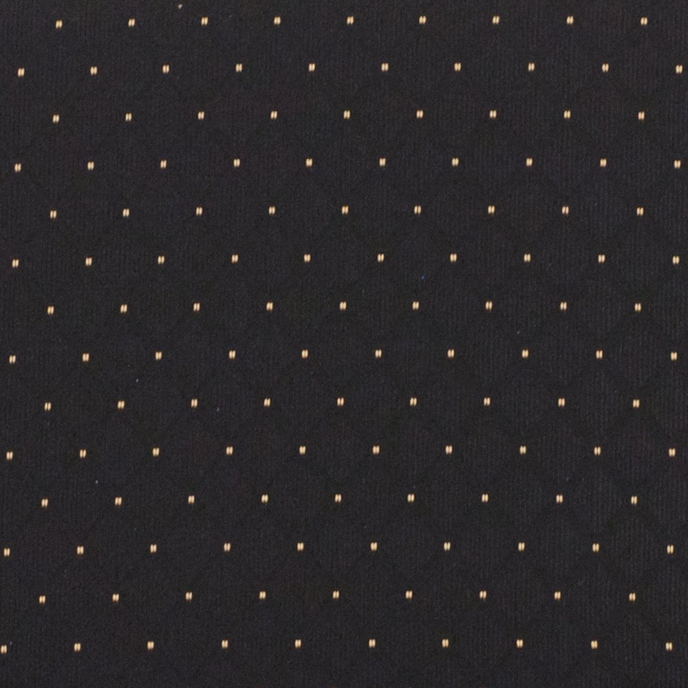 21''W Church Chair in Black Dot Patterned Fabric with Cup Book Rack - Gold Vein Frame. Picture 7