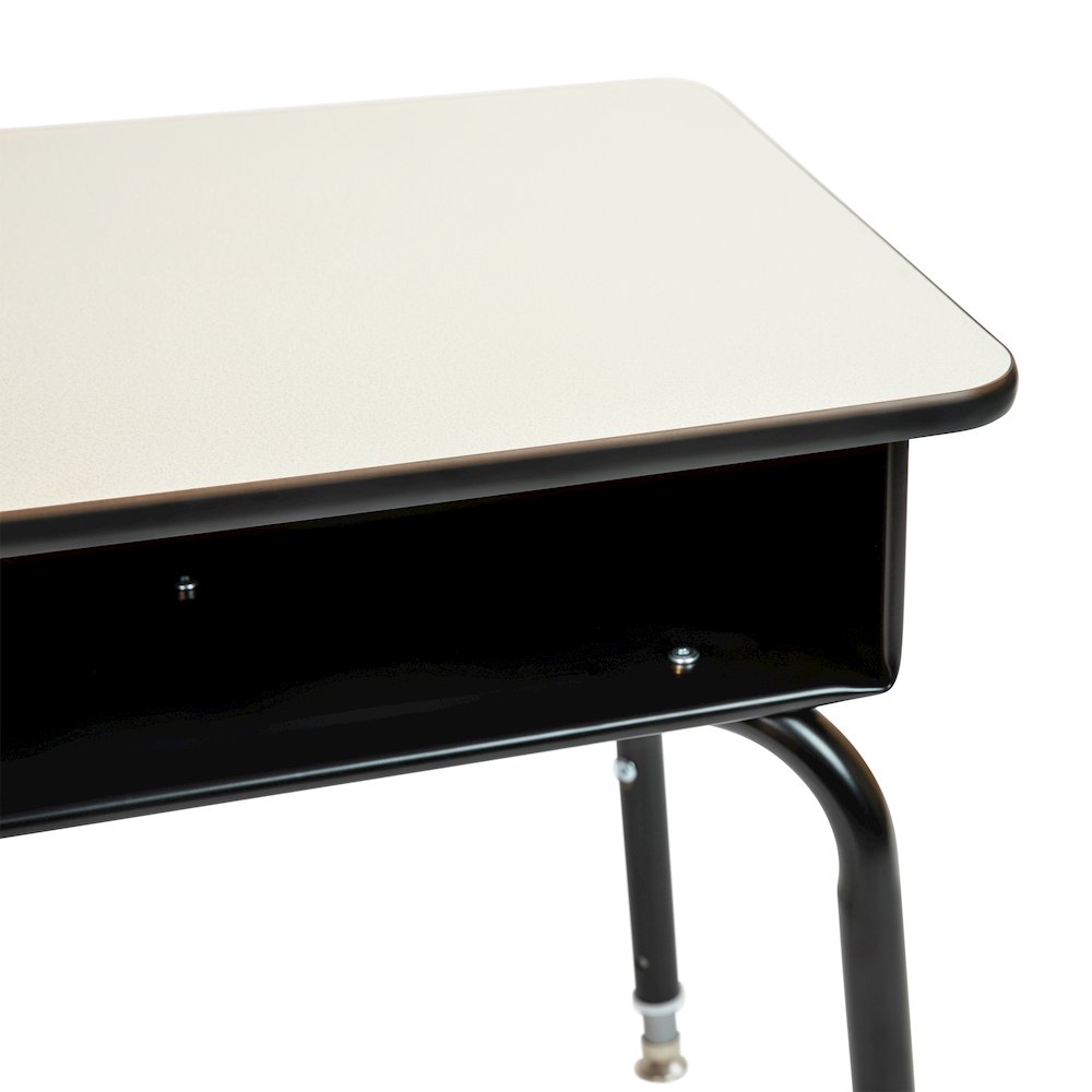Student Desk with Open Front Metal Book Box - Gray. Picture 11