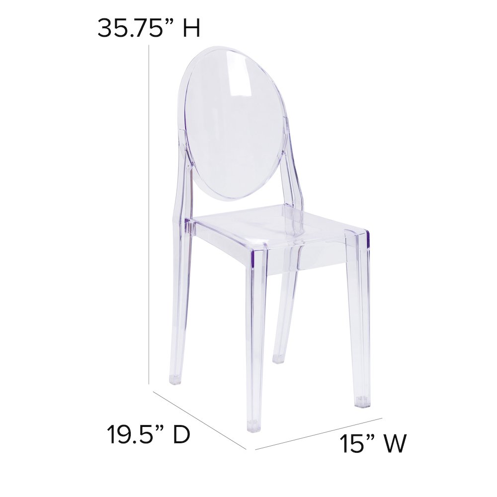 Ghost Side Chair in Transparent Crystal. Picture 6