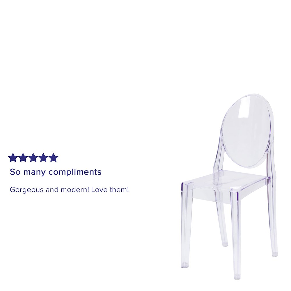Ghost Side Chair in Transparent Crystal. Picture 4