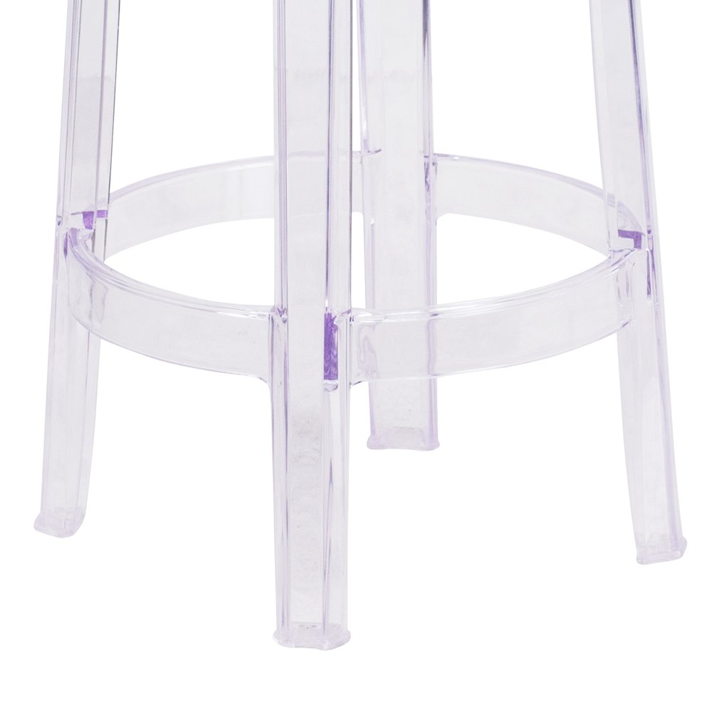 25.75'' High Transparent Counter Height Stool. Picture 3