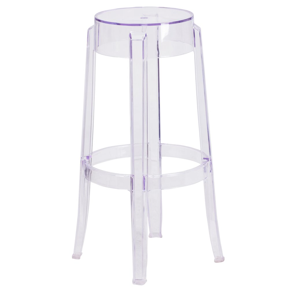 29.75'' High Transparent Barstool. Picture 1