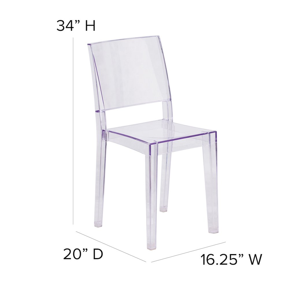 Transparent Stacking Side Chair. Picture 6