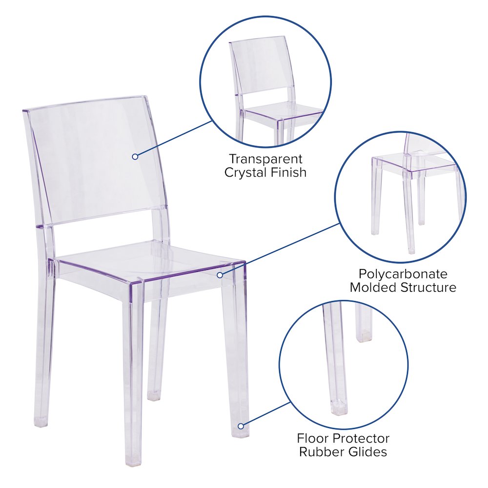 Transparent Stacking Side Chair. Picture 5