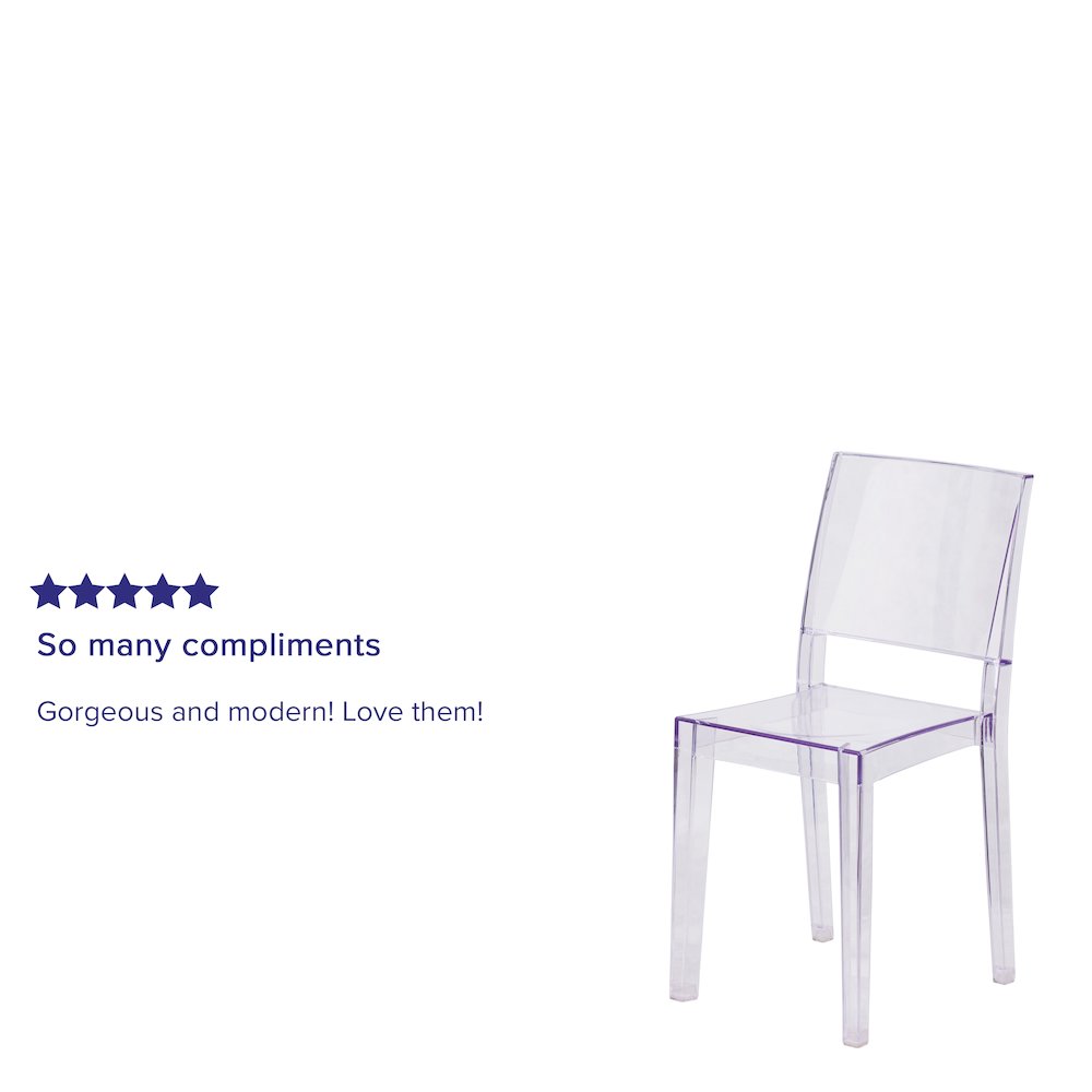 Transparent Stacking Side Chair. Picture 4