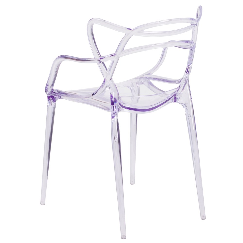 Transparent Fluid Style Stacking Side Chair. Picture 4