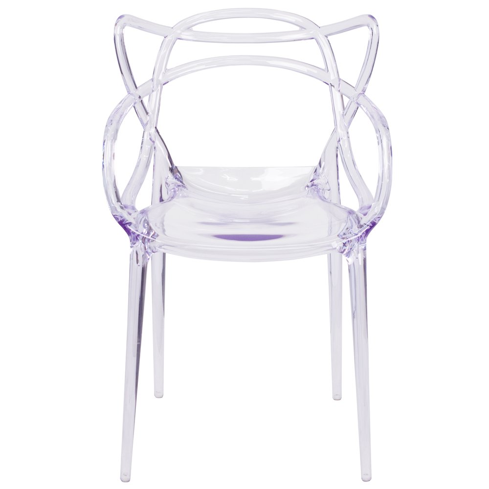 Transparent Fluid Style Stacking Side Chair. Picture 5