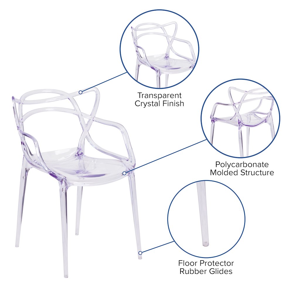 Transparent Stacking Side Chair. Picture 5