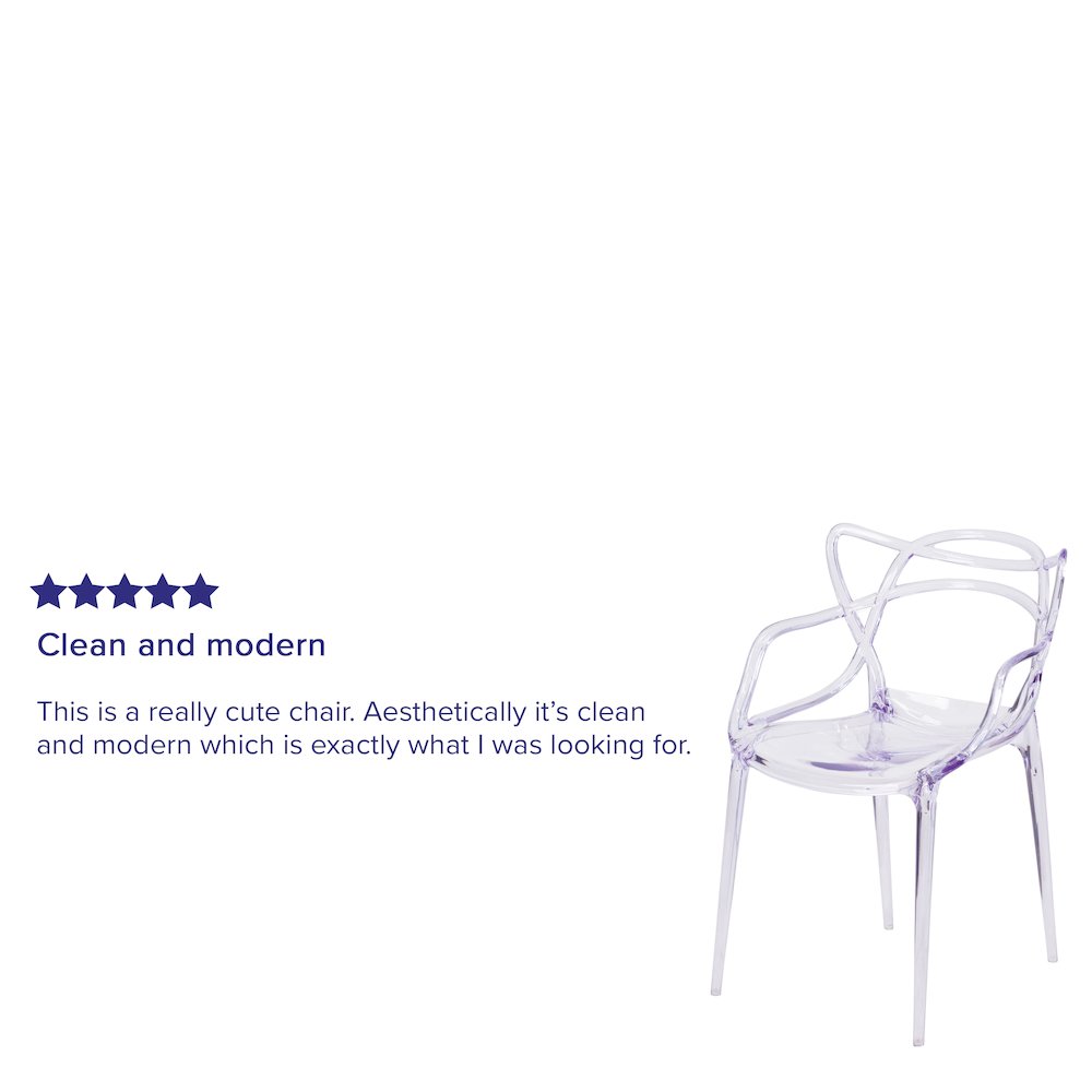 Transparent Fluid Style Stacking Side Chair. Picture 7