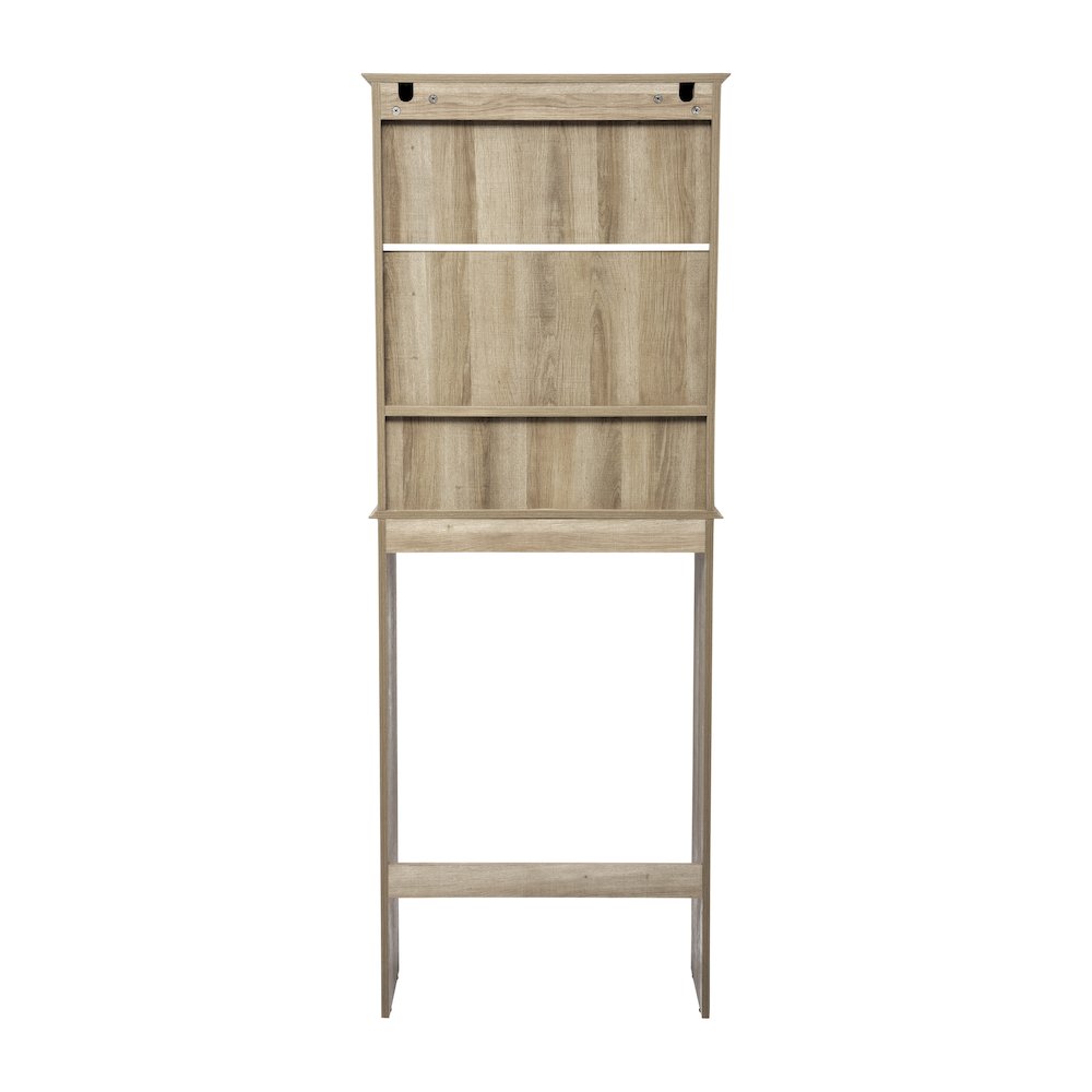 Farmhouse Style Over the Toilet Bathroom Storage Cabinet Organizer, Brown. Picture 8