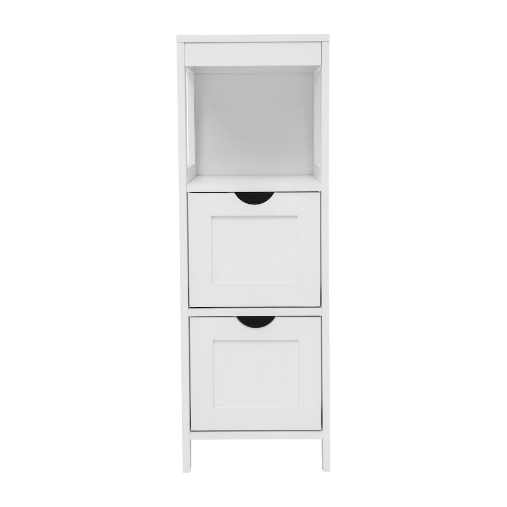 Farmhouse Bathroom Storage Organizer with Drawers, White. Picture 11