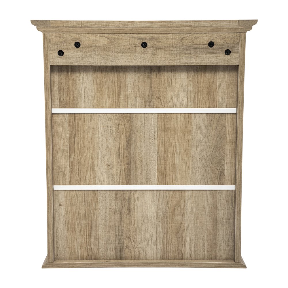 Farmhouse Wall Mounted Bathroom Medicine Cabinet, Brown. Picture 7