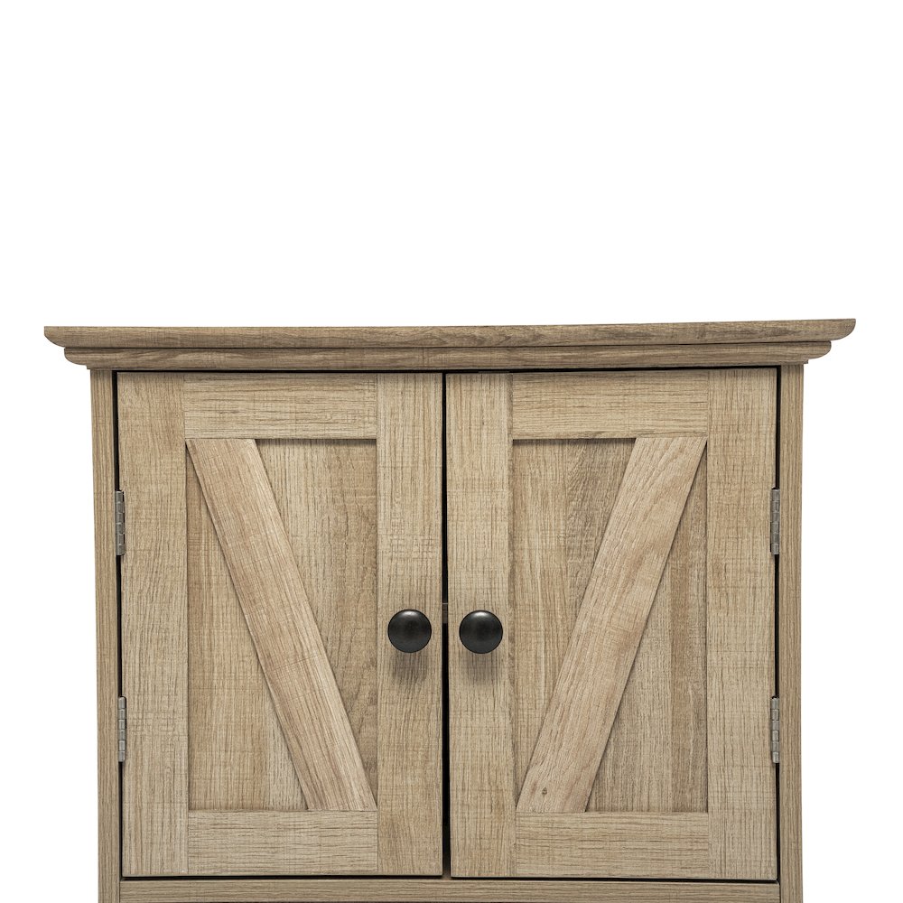 Farmhouse Wall Mounted Bathroom Medicine Cabinet, Brown. Picture 11