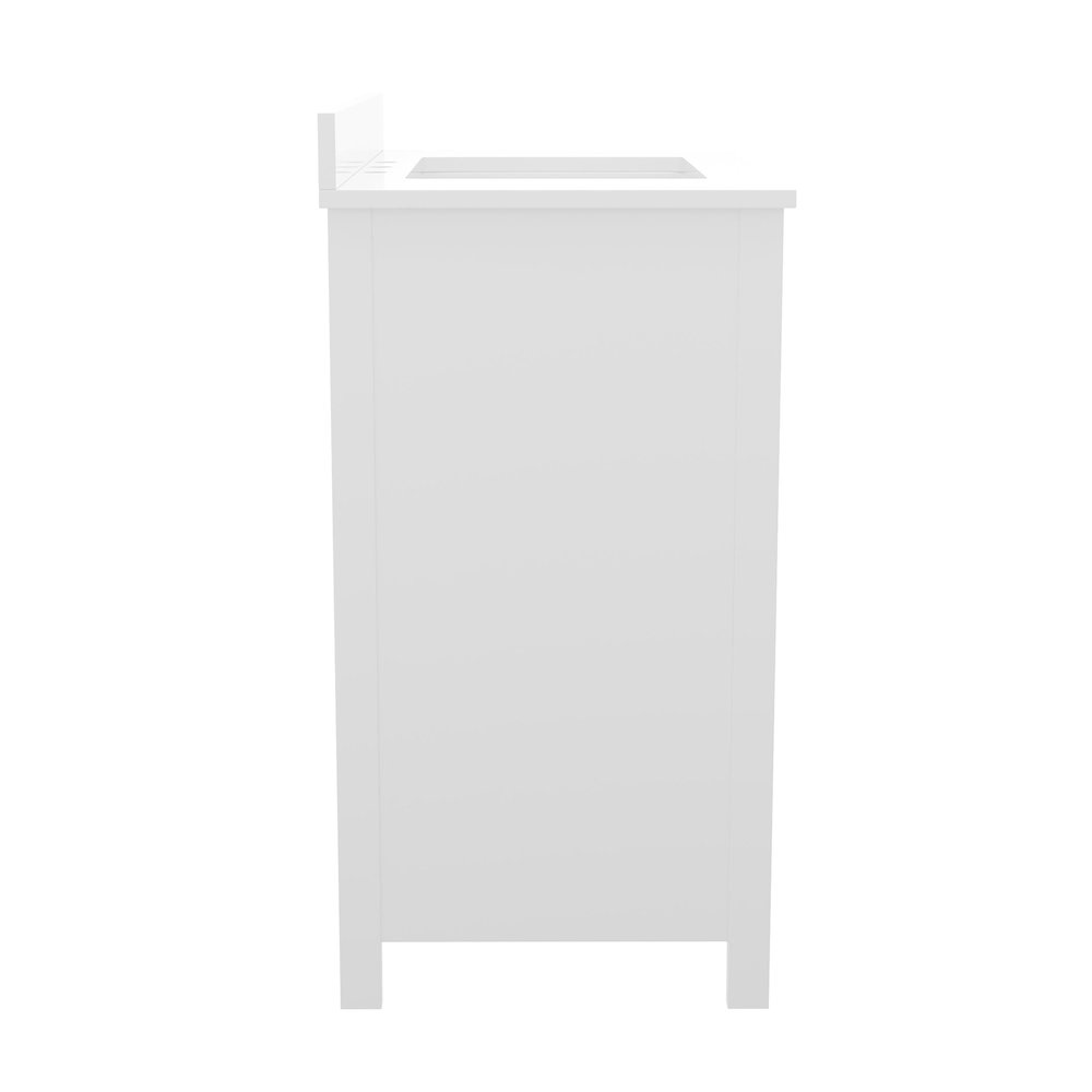 48 Inch Bathroom Vanity with Sink, Storage Cabinet with Soft Close Doors, White. Picture 10