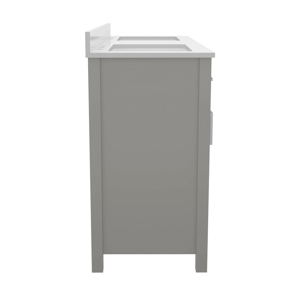 60 Inch Bathroom Double Vanity with 2 Sinks, 2 Storage Cabinets. Picture 10
