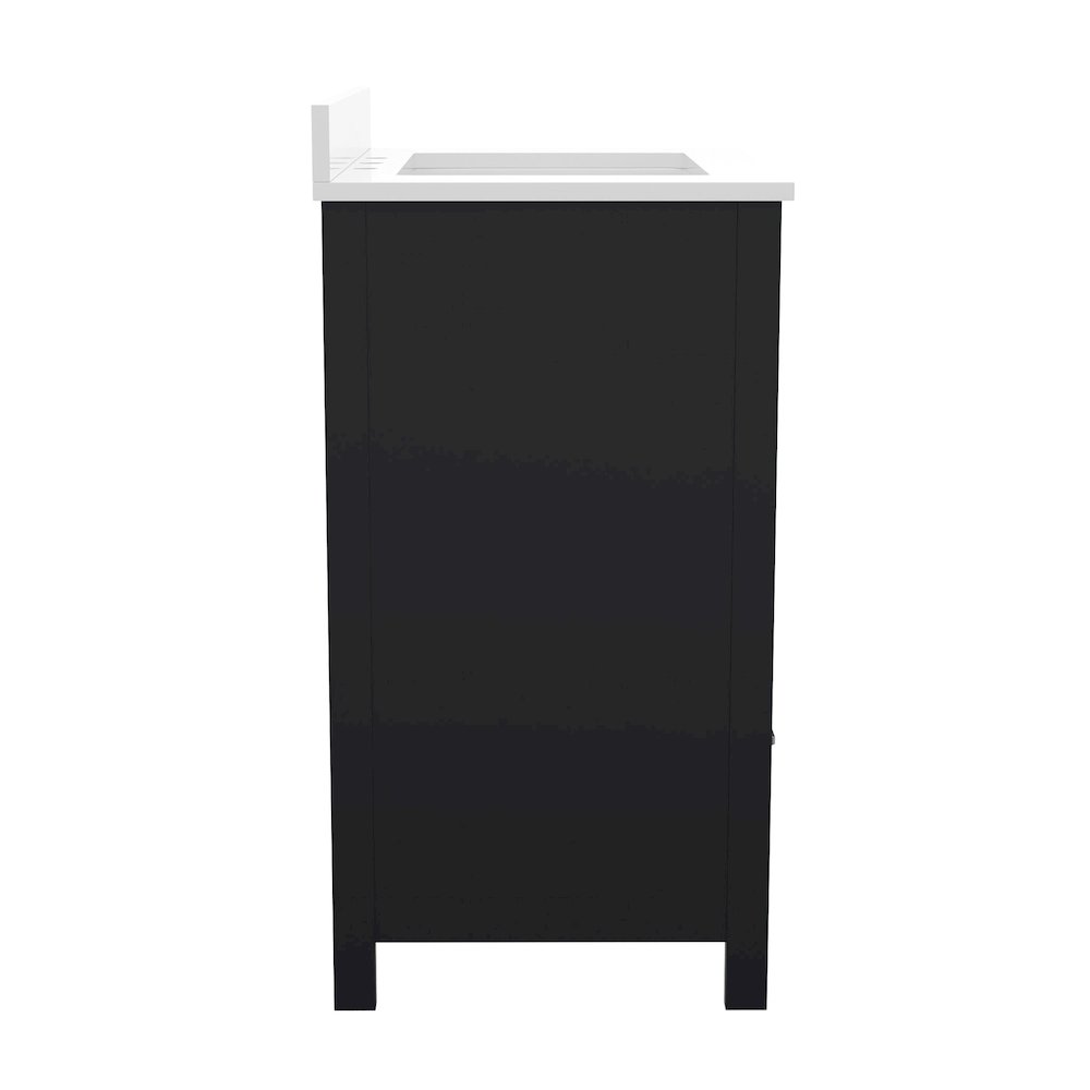 30in Bathroom Vanity with Sink, Storage Cabinet with Soft Close Doors, Black. Picture 10