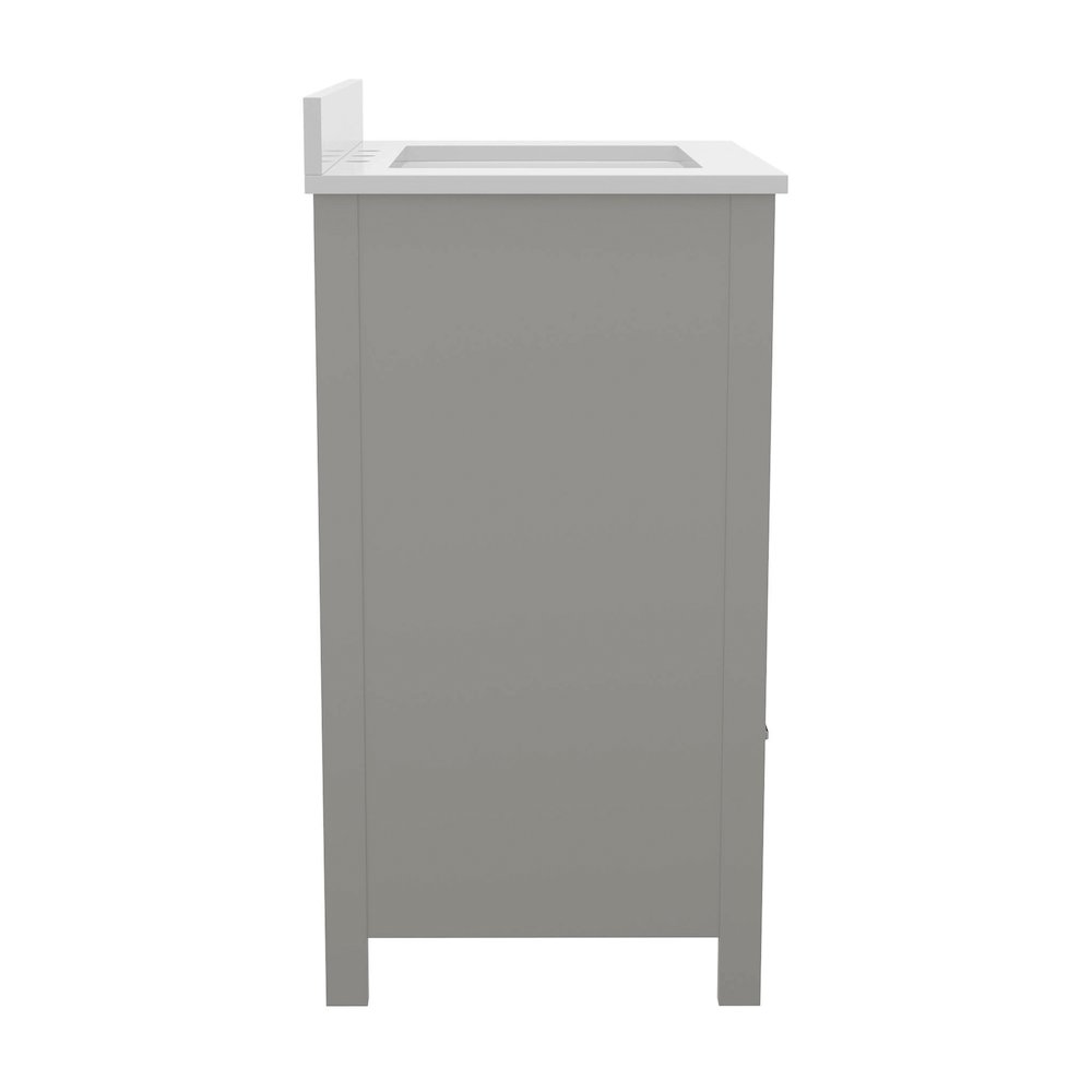 30in Bathroom Vanity with Sink, Storage Cabinet with Soft Close Doors, Gray. Picture 10