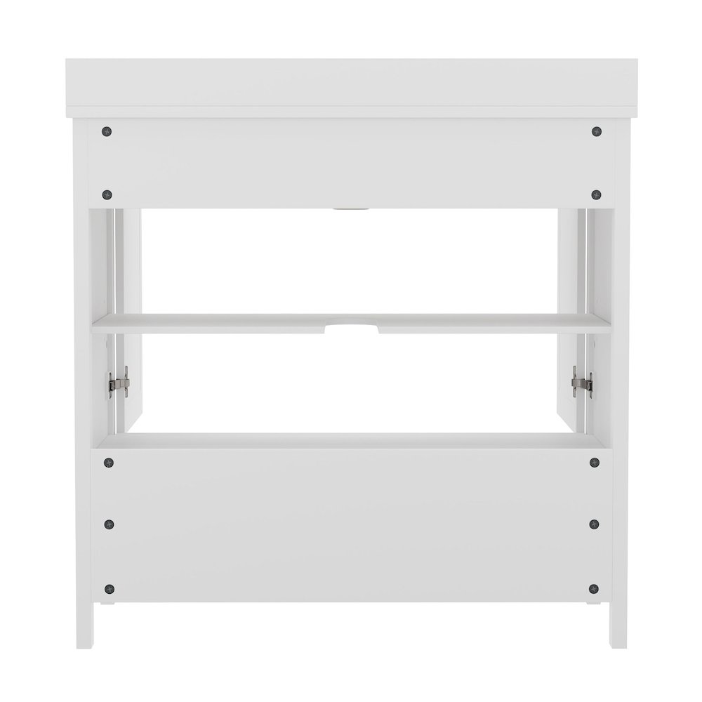 36in Bathroom Vanity with Sink, Storage Cabinet with Soft Close Doors, White. Picture 8