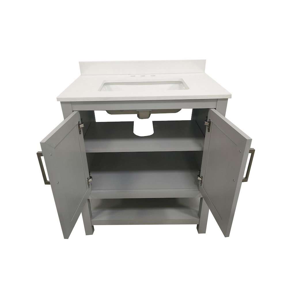 30 Inch Contemporary Bathroom Vanity with Sink Combo. Picture 9