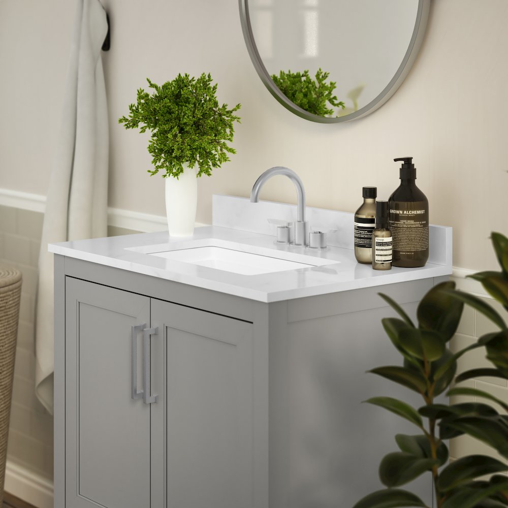 30 Inch Contemporary Bathroom Vanity with Sink Combo. Picture 7