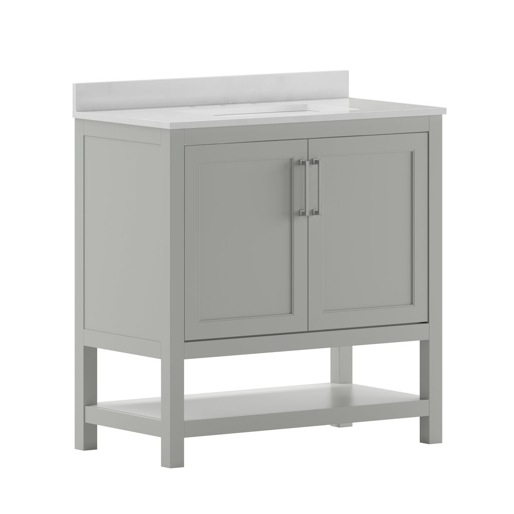 36 Inch Contemporary Bathroom Vanity with Sink Combo. Picture 1