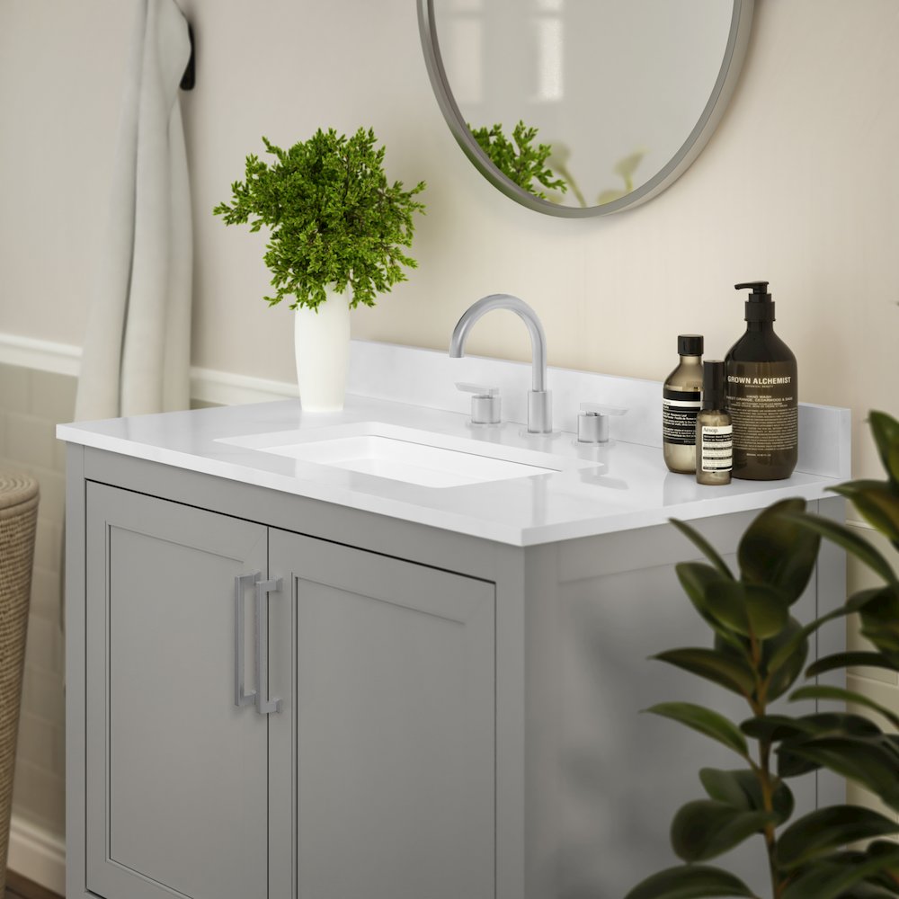 36 Inch Contemporary Bathroom Vanity with Sink Combo. Picture 7