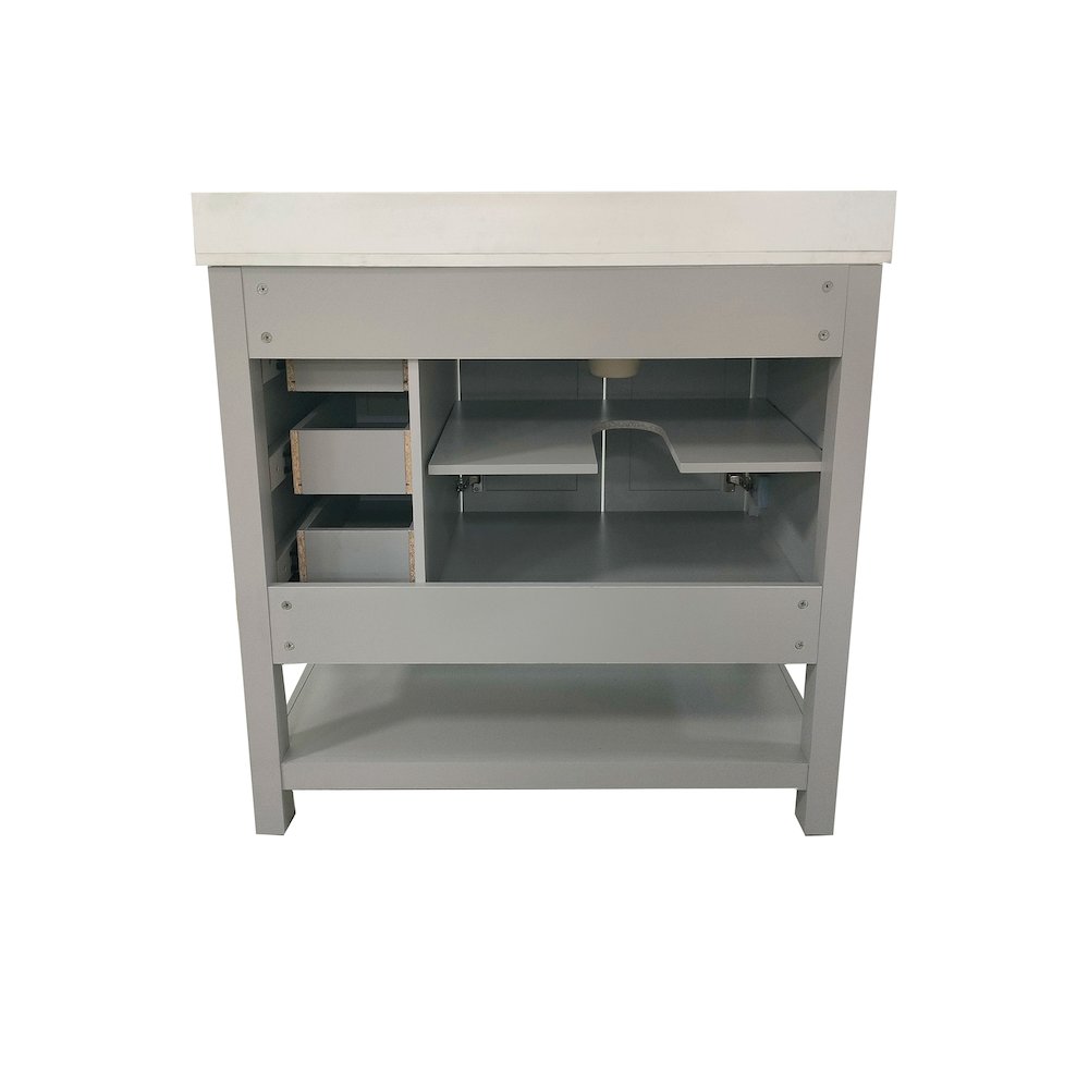 36 Inch Contemporary Bathroom Vanity with Storage Drawers and Sink Combo. Picture 8