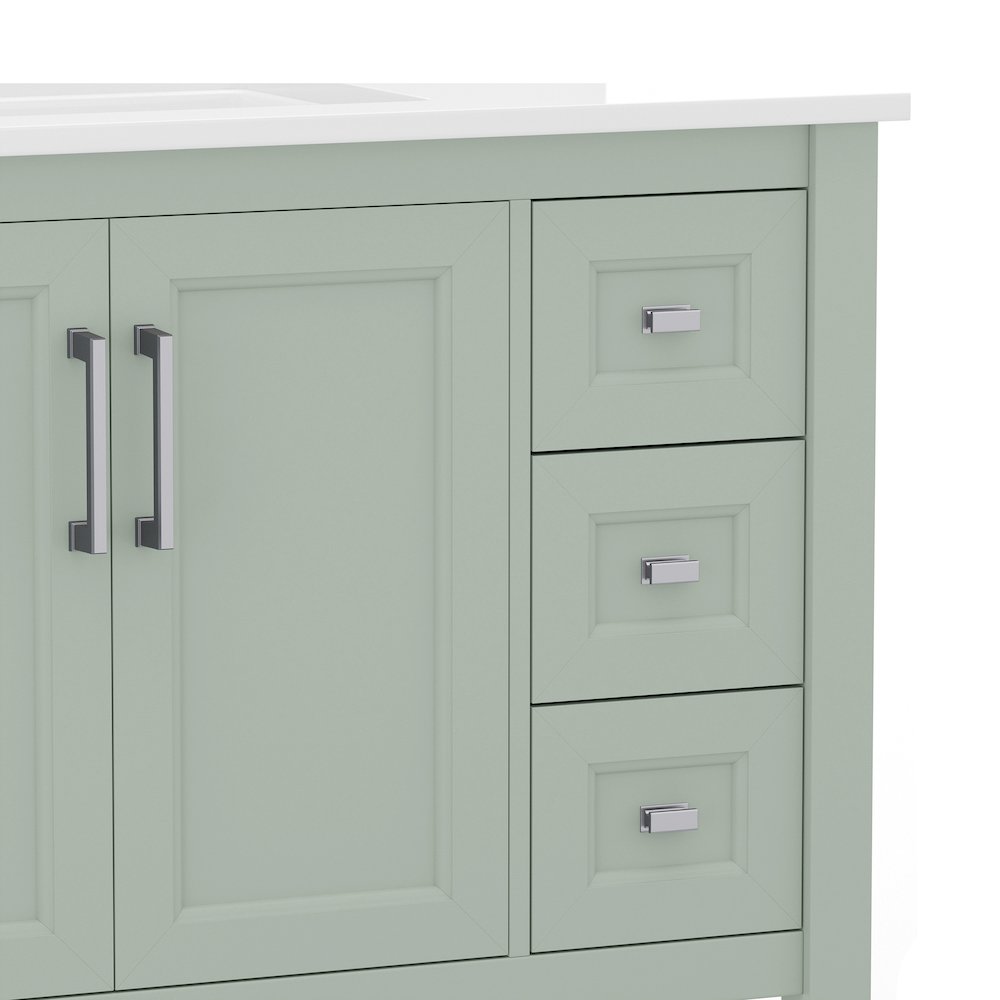 36in Bathroom Vanity with Storage Drawers and Sink Combo, Sage Frame. Picture 12