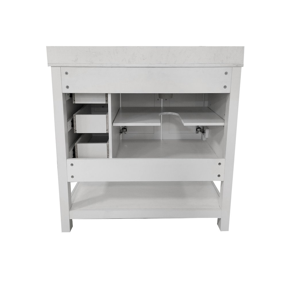 36 Inch Contemporary Bathroom Vanity with Storage Drawers and Sink Combo. Picture 8