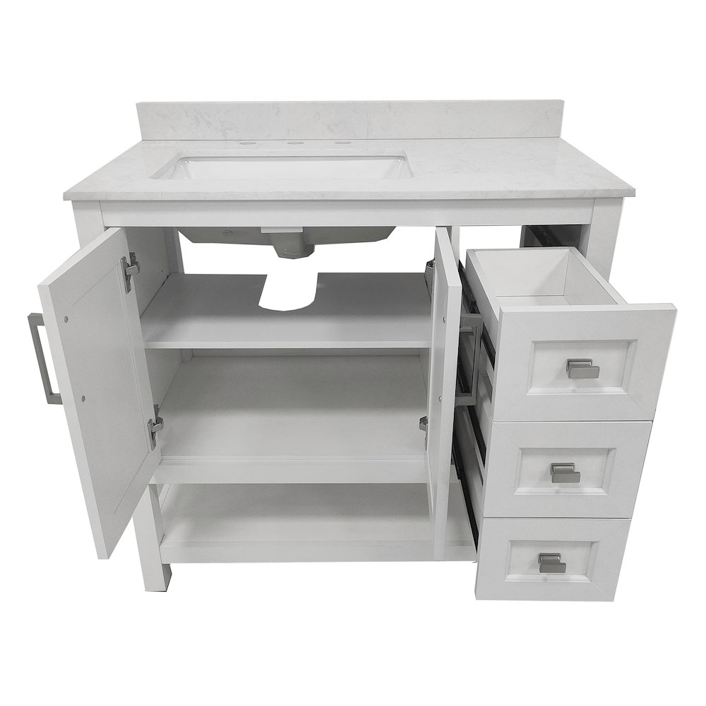 36 Inch Contemporary Bathroom Vanity with Storage Drawers and Sink Combo. Picture 9