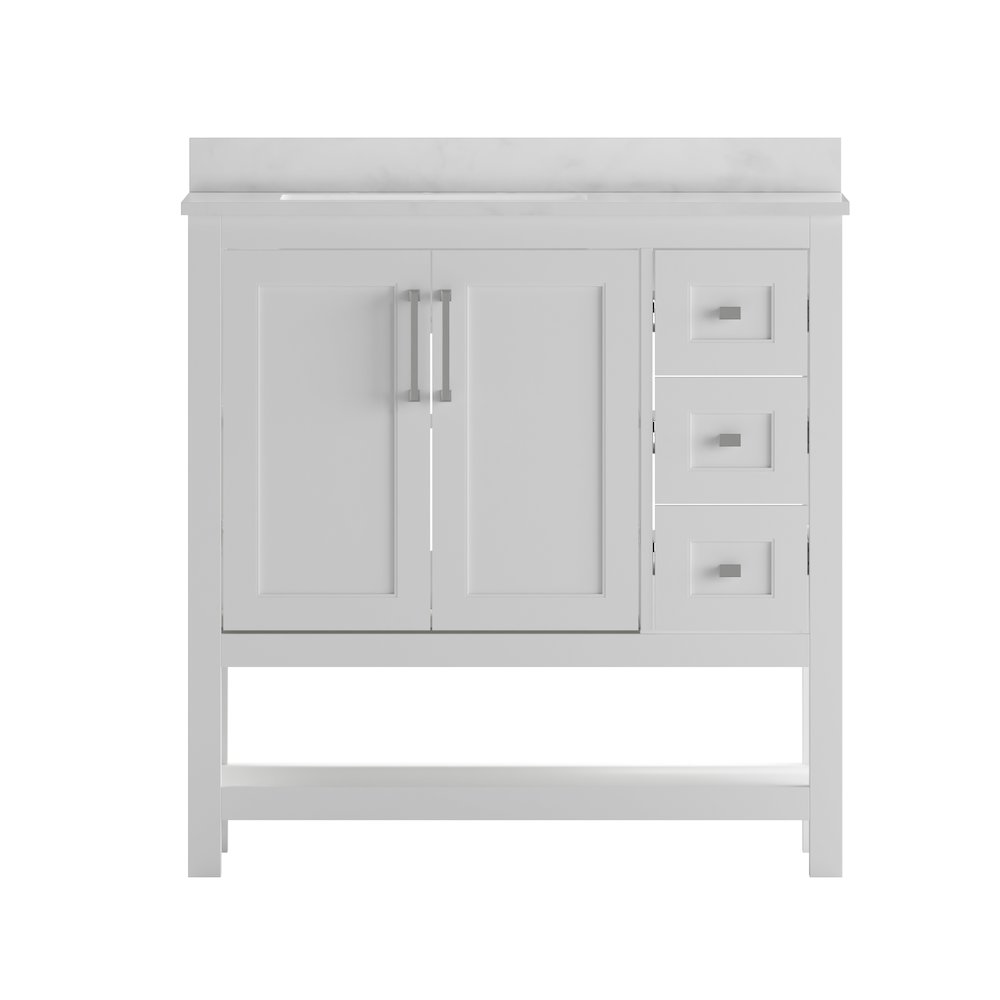 36 Inch Contemporary Bathroom Vanity with Storage Drawers and Sink Combo. Picture 11