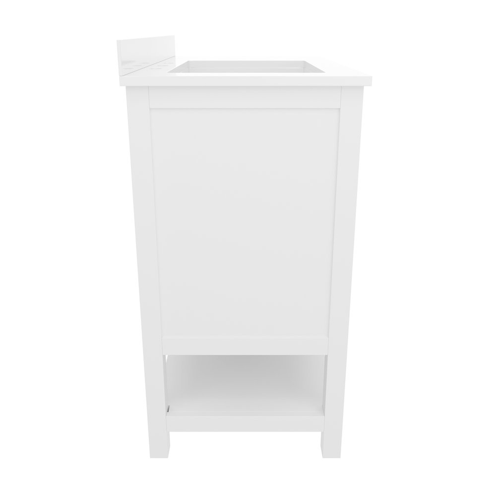 36in Bathroom Vanity with Storage Drawers and Sink Combo, White Frame. Picture 10