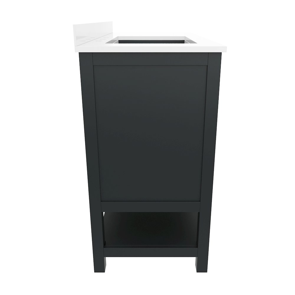 42in Bathroom Vanity with Storage Drawers and Sink Combo, Black Frame. Picture 10