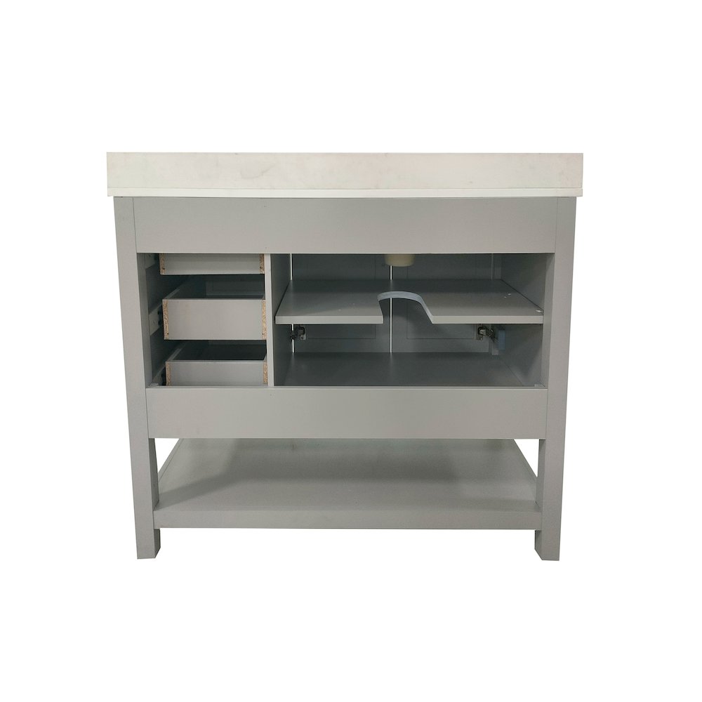 42 Inch Contemporary Bathroom Vanity with Storage Drawers and Sink Combo. Picture 8