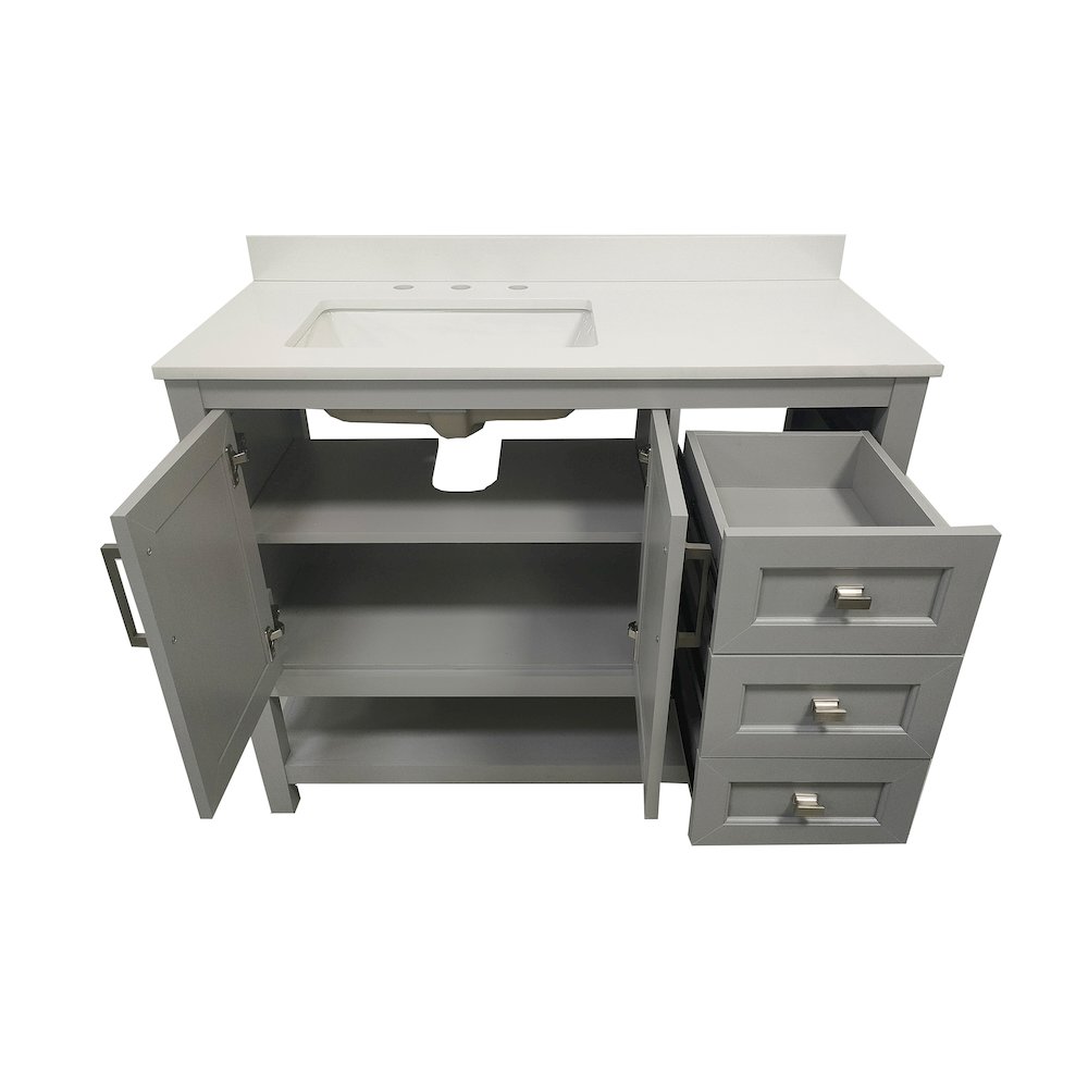 42 Inch Contemporary Bathroom Vanity with Storage Drawers and Sink Combo. Picture 9