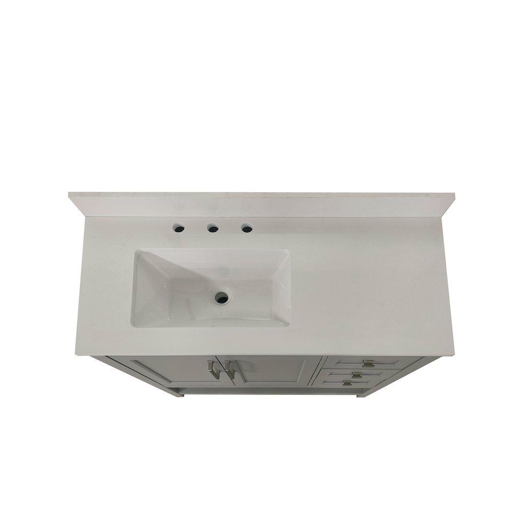 42 Inch Contemporary Bathroom Vanity with Storage Drawers and Sink Combo. Picture 12