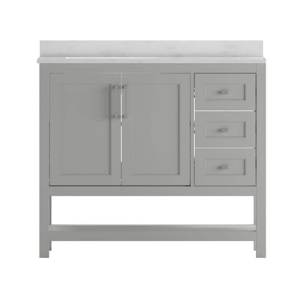 42 Inch Contemporary Bathroom Vanity with Storage Drawers and Sink Combo. Picture 11