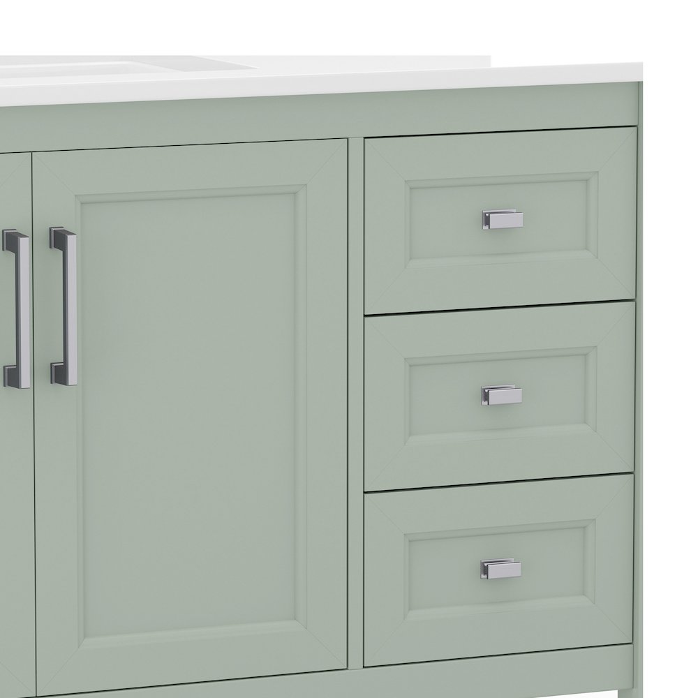 42in Bathroom Vanity with Storage Drawers and Sink Combo, Sage Frame. Picture 12