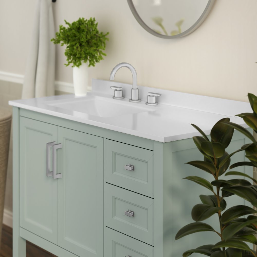 42in Bathroom Vanity with Storage Drawers and Sink Combo, Sage Frame. Picture 6