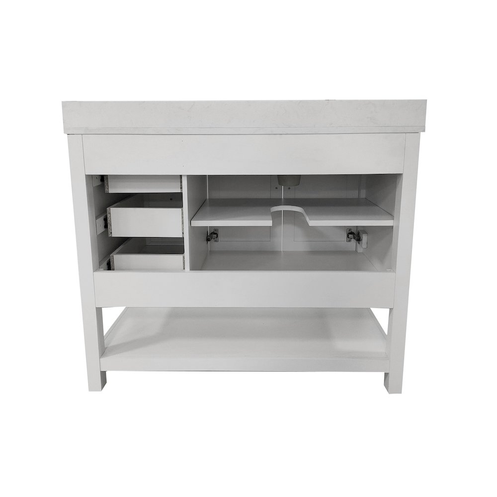 42 Inch Contemporary Bathroom Vanity with Storage Drawers and Sink Combo. Picture 8